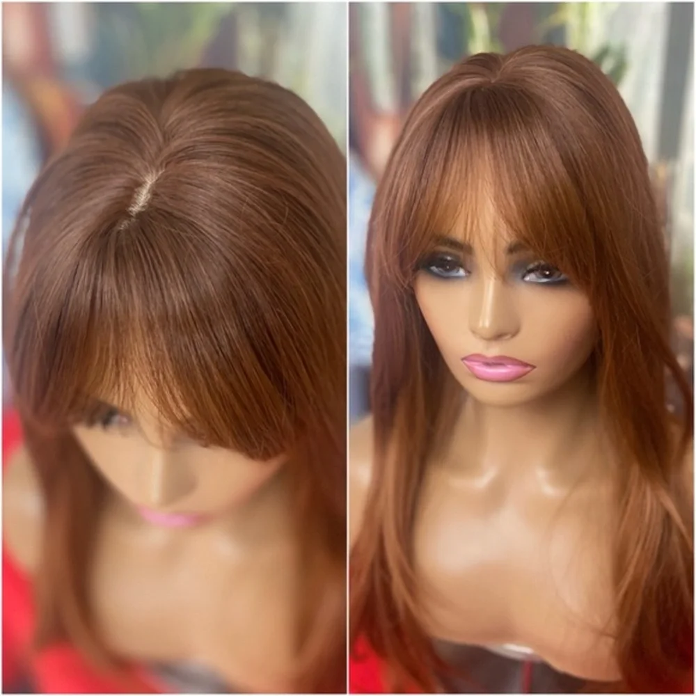 BACK IN Long ginger redhead wig with bangs